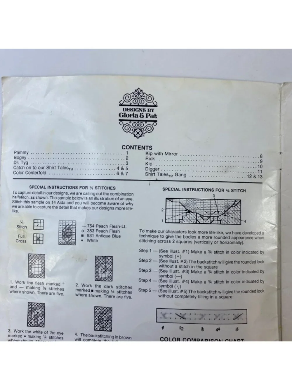 Vintage Shirt Tales Cross Stitch Pattern Book Volume Two